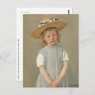Carte Postale Mary Cassatt - Enfant en paille Casquette