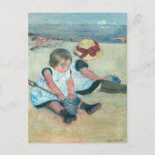 Carte Postale Mary Cassatt - Enfants jouant sur la plage (Devant)