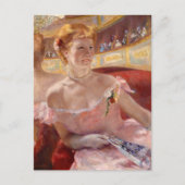 Carte Postale Mary Cassatt - Femme avec collier de perle dans un (Devant)