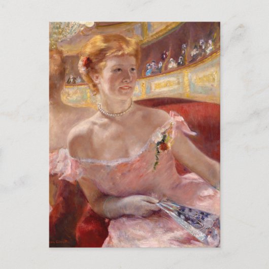 Carte Postale Mary Cassatt - Femme avec collier de perle dans un (Devant)