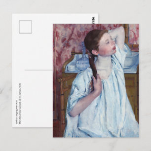 Carte Postale Mary Cassatt - Jeune fille arrangeant ses cheveux