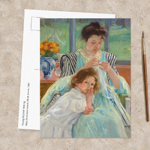 Carte Postale Mary Cassatt - Jeune Mère Cousant