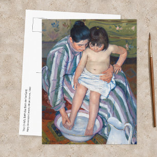 Carte Postale Mary Cassatt - Le bain de l'enfant