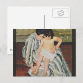Carte Postale Mary Cassatt Peinture sur le bain de l'enfant (Devant / Derrière)