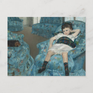 Carte Postale Mary Cassatt - Petite fille dans un fauteuil bleu