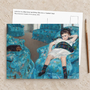 Carte Postale Mary Cassatt - Petite fille dans un fauteuil bleu