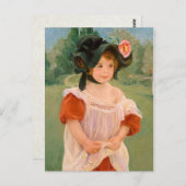 Carte Postale Mary Cassatt " Spring : Margot debout dans un jard (Devant / Derrière)