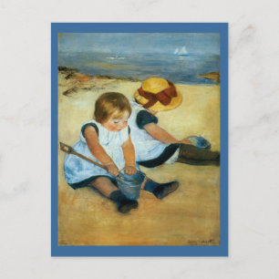 Carte Postale Mary Cassatt's Children on the Beach  (1884)