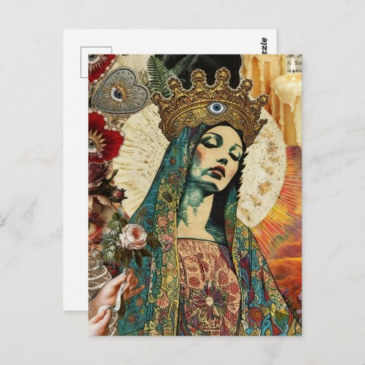 Carte Postale Mary Collage (Devant / Derrière)