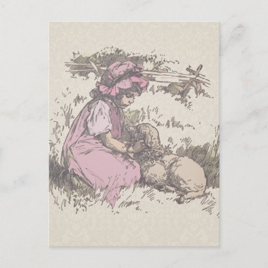 Carte Postale Mary Had a Little Lamb Nursery Rhyme (Devant)