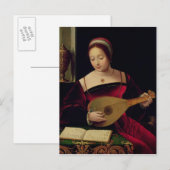 Carte Postale Mary Magdalene en train de jouer à la loupe (Devant / Derrière)