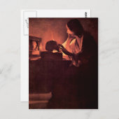 Carte Postale Mary Magdalene par Georges de La Tour (Devant / Derrière)
