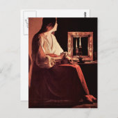 Carte Postale Mary Magdalene par Georges de La Tour (Devant / Derrière)