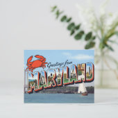 Carte Postale Maryland Crab Bridge Coastal (Debout devant)