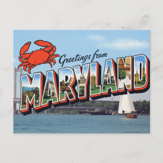 Carte Postale Maryland Crab Bridge Coastal