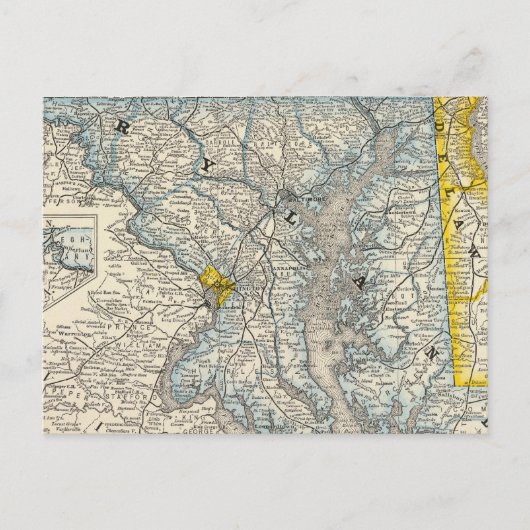 Carte Postale Maryland, DC et Delaware (Devant)