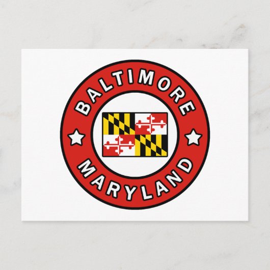 Carte Postale Maryland de Baltimore (Devant)
