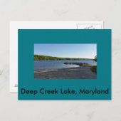 Carte Postale Maryland du lac Deep Creek (Devant / Derrière)
