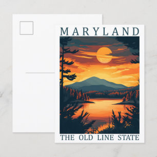 Carte Postale Maryland the Old Line State USA Travel Place