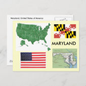 Carte Postale Maryland, USA (Devant / Derrière)