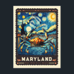Carte Postale Maryland | Vincent Van Gogh inspiré<br><div class="desc">Découvrez le charme de Old Line State avec le "Maryland" | Vincent van Gogh Inspiré Carte Postale." Cette carte postale unique donne vie aux paysages variés du Maryland, de la baie sereine de Chesapeake aux rues animées de Baltimore, tout au long de l'art passionné et vif de l'impressionnisme de Vincent...</div>