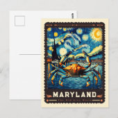 Carte Postale Maryland | Vincent Van Gogh inspiré (Devant / Derrière)