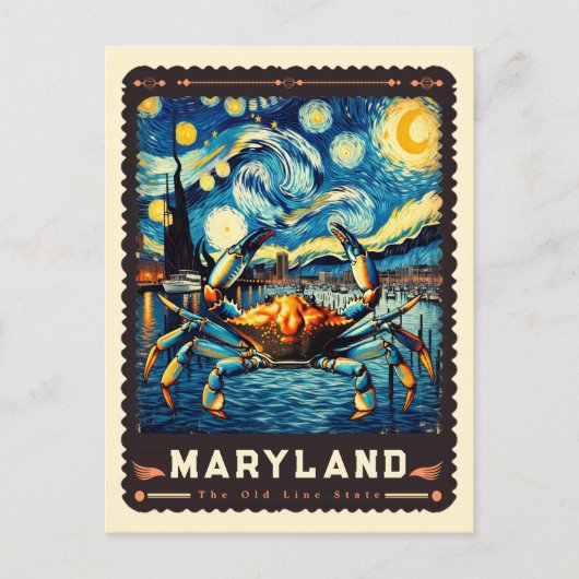 Carte Postale Maryland | Vincent Van Gogh inspiré (Devant)