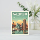 Carte Postale Maryland vintage Baltimore (Debout devant)