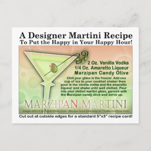 Carte postale Marzipan Martini Recette