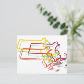 Carte Postale masachusetts flou de fierté (Debout devant)
