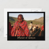 Carte postale Masaï du Kenya (Devant / Derrière)