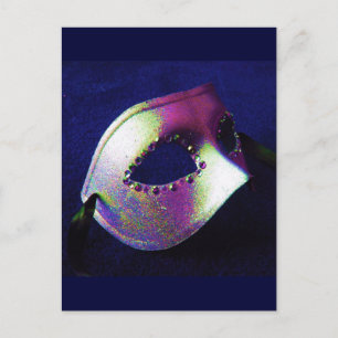 Carte Postale Mascarade bleue de minuit