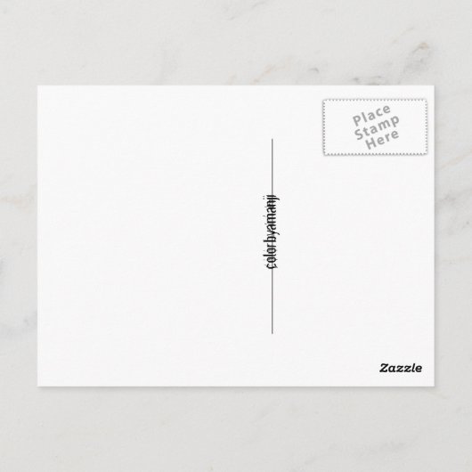 Carte Postale mascarade de sirène (Dos)