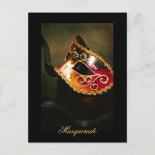 Carte Postale Mascarade Imaginaire Mascarade Mascaré Elégant Art