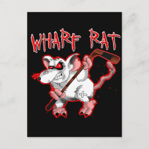 Carte Postale Mascotte de caricature de Wharf Rat