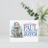 Carte Postale Mascotte Ron Paul GOP 2012 (Debout devant)