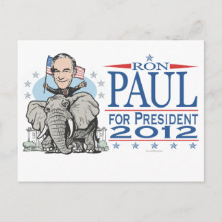 Carte Postale Mascotte Ron Paul GOP 2012