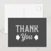 Carte Postale Masculin ou Gris Merci d'affaires (Devant / Derrière)