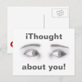 Carte Postale Masculine des yeux (Devant / Derrière)