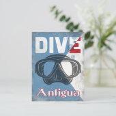 Carte Postale Mask antigua vintage scuba (Debout devant)