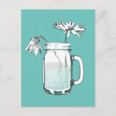 carte postale mason jar daisy (Devant)