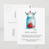 Carte Postale Mason Jar d'amour maison déménagement (Devant / Derrière)