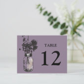 Carte Postale Mason Jar & Wildflowers Table Card (Debout devant)
