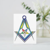 Carte Postale Mason OES (Debout devant)