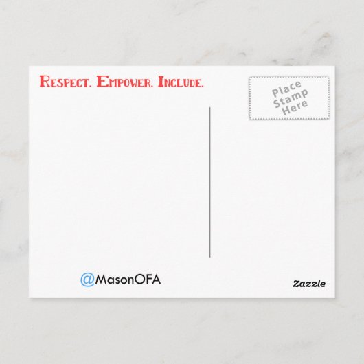 Carte postale Mason OFA (Dos)