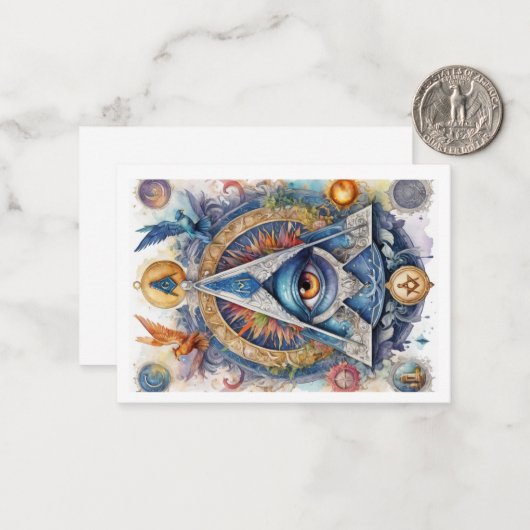 Carte postale Masonic Style (Devant/Arrière en situation)