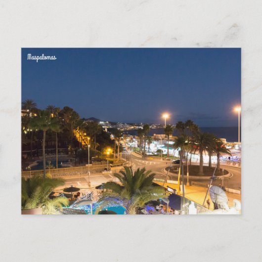 Carte Postale Maspalomas Heure Bleue (Devant)