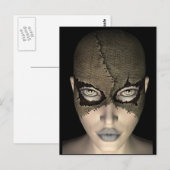 carte postale masque (Devant / Derrière)