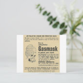 Carte Postale masque à gaz (Debout devant)