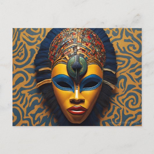 Carte Postale Masque africain (Devant)